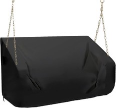 Black, 56X28X(32–24) Inch, Waterproof 600D Oxford Hanging Outdoor Swing Cover - £37.78 GBP