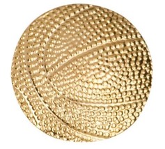 Gold Finish Metal Basketball Pin TIE TACK School Varsity Insignia Chenille - $11.97+