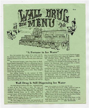 Wall Drug Menu Wall South Dakota Coffee 5 Cents  - $11.88