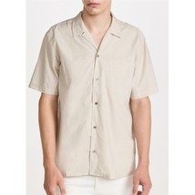 Frame Men&#39;s Short Sleeve Camp Collar Solid Shirt Pocket Button Front Gre... - £42.41 GBP