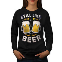 Wellcoda Like beer funny Womens Sweatshirt, Friendship Casual Pullover J... - $28.91+