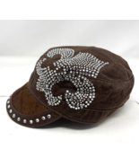 BHW Women&#39;s Rhinestone Women&#39;s Biker Hat Brown NWT - $15.19