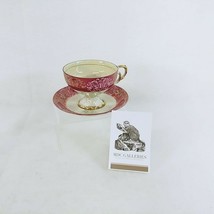 Teacup Saucer Royal Crown #905 Pink Gold Pearlized Iridescent Vintage - £35.31 GBP