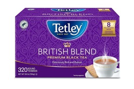 Tetley British Blend Premium Black Tea, 320 Tea Bags, Rainforest Alliance - £22.01 GBP