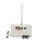 Resin HORSE TRAILER White Xmas Ornament...Reduced Price - £5.52 GBP