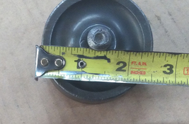 Antique Steel Caster Wheel 2-1/2&quot; Diameter  1&quot; Wide  5/16&quot; Bolt Pin 7/16... - $27.20