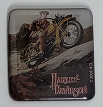 Harley Davidson Yellow Motorcycle Bike Rider 2008 HD Souvenir Fridge Magnet - £7.07 GBP