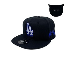 Los Angeles Drip (Blue) Hands Snapback Hat All Black - $25.00