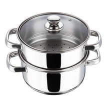 Stainless Steel 2 Tier Steamer/Momo/Modak Maker with Glass Lid Induction... - $55.56