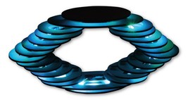 Futuristic Spiral Ellipse Shape Lamp - Handmade Night Lamp/Desk LED RGB Lamp - £31.91 GBP