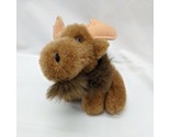 Vintage 7&quot; Princess Soft Toys Brown Moose Stuffed Animal Plush - £13.99 GBP