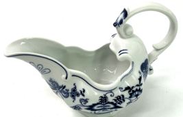 Rare Blue Danube Japan Large Sauce Gravy Boat Bowl Blue Onion Rectangle ... - $54.05 CAD