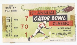1957 Gator bowl game ticket stub Tennessee Texas A&amp;M - £384.06 GBP
