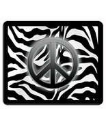 Peace sign, zebra background computer, laptop,iPad,  mouse pad - £9.30 GBP