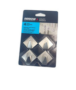 ARROW Stainless 160471 Metal Medium Adhesive Back Wall Hook 4 pk Up To 1... - $5.80