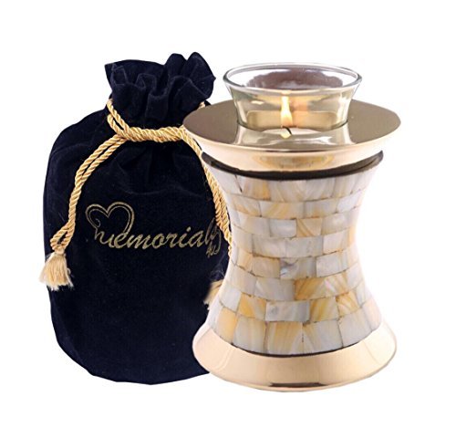 Mother of Pearl Tealight Urn - Keepsake Urn for Ashes - Not Adult Size