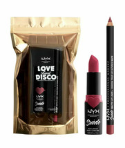 NYX Professional Makeup Love Lust Disco Suede Matte Lip Kit Cherry Skies NWT - $9.90