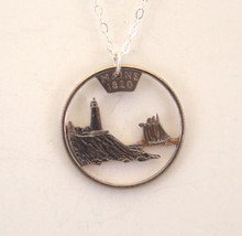 Maine - Cut-Out Coin Jewelry, Necklace - £16.84 GBP