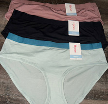 Hanes ~ 3-Pair Womens Hipster Underwear Panties Polyester Blend ~ 2XL/9 - £15.84 GBP