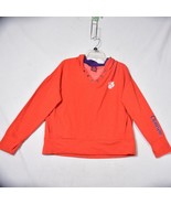 Clemson Tigers Colosseum Women&#39;s Long Sleeve Hoodie Shirt Size Medium - £16.12 GBP