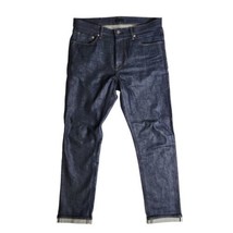 Uniqlo Selvedge Jeans Slim Straight Fit Blue Men&#39;s Size 34 x 32 - £46.82 GBP