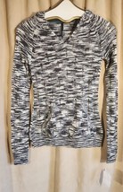 nwot JOE&#39;S JEANS mohair destroyed hoodie 2XS sweater olive space dye kni... - £9.39 GBP