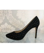 L.K.Bennett Nero Camoscio W/Metallo Rivetti Plateau Pompe Taglie 37 / USA 7 - $209.98 CAD