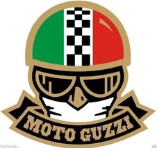 Moto Guzzi Motorcycle Hard Hat Tool Box Helmet Bumper Sticker Decal Made In Usa - £12.70 GBP