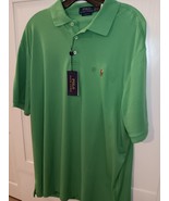 POLO RALPH LAUREN MEN&#39;S GREEN S/S GOLF POLO SHIRT CLASSIC FIT XL $110 NWT - $48.50