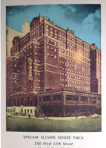 YMCA William Sloane House New York City NY Postcard Brick Building 34th ... - £9.47 GBP