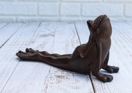 Rustic Vintage Cast Iron Stretching Yoga Toad Frog Decorative Door Wedge... - £19.13 GBP