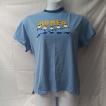 Almost Vintage 2008 RARE The Simpsons T-Shirt Homer Ringer Blue Men&#39;s La... - £20.23 GBP