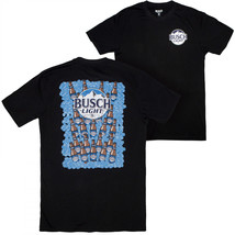 Busch Light On Ice Front and Back Print T-Shirt Black - $39.98+