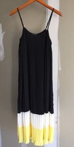 MM Couture Black Pleated Sleeveless Knee Length  Blouson Dress Sz Xs - £10.95 GBP