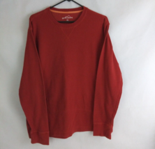 Eddie Bauer Men&#39;s Burnt Sienna Long Sleeve Thermal Style Shirt Size XL - $17.41
