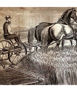 Johnston Farm Mower 1876 Worlds Fair Centennial Expo Victorian Woodcut D... - €68,99 EUR