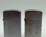 VINTAGE ZIPPO SLIM Lot Of 2 1972 Lighters One Engraved - £15.05 GBP