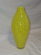 Stunning Eastern Mouth Blown Art Glass Vase Predominantly Yellow - £41.19 GBP