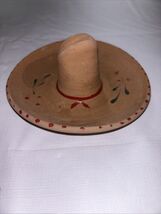 Vintage Sombrero Pottery Trinket Dish - $9.90