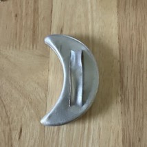 Vintage CRESENT MOON Aluminum Cookie Cutter with Handle 3.25&quot; - £4.64 GBP