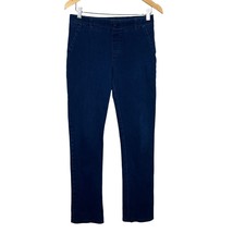 Betabrand Jeans Women Medium Long Blue Straight Leg Pull On Stretch Deni... - £23.96 GBP