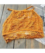 Zenana Outfitters Bralette Unlined Floral Lace Women’s Burnt Orange Bra ... - $13.99