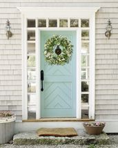 19" Eucalyptus Leaf Wreath Berries for Year-Round Front Door WALL HOME D... - $29.06