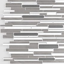 Dundee Deco White Grey Faux Mosaic PVC 3D Wall Panel, 3.1 ft X 1.6 ft (95cm X 48 - £13.86 GBP+