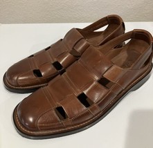 Cole Haan  Brown Leather Slip On Fisherman Sandals C03891 Men&#39;s Size 8.5 M - $39.54