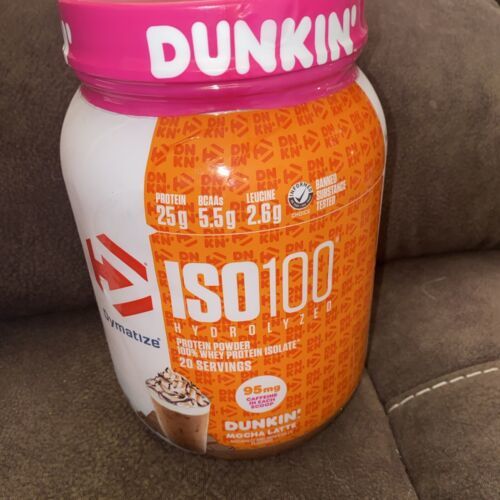 DYMATIZE ISO100 Hydrolyzed Whey Protein Powder Dunkin' Mocha Latte Exp