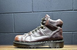 VTG Dr. Martens 9349 Chunky Brown Leather Lace Up Ankle Boots U.S. Women... - £47.37 GBP