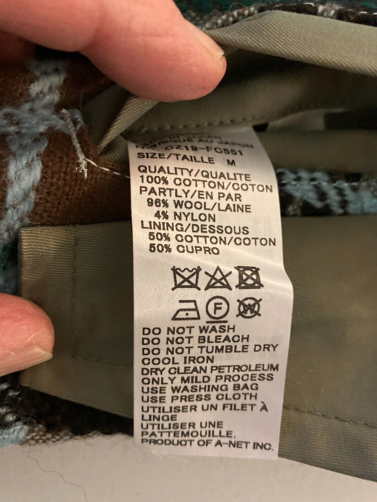 Zucca Men's 10 ROVING TARTAN CHECK Jacket Multicolor-Medium Item image 12