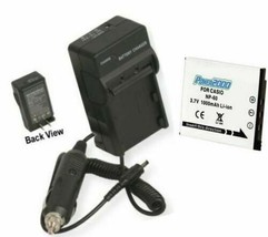 NP-60 NP60 NP-60DBA Battery + Charger for Casio EXZ9SR EX-Z9EO EXZ80BE E... - $19.79