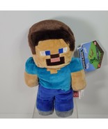 Minecraft Steve Plush Toy 9&quot; Stuffed Doll Figure Mojang Video Game Matte... - £14.92 GBP